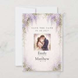 Regency Wisteria Save the Date Photo Card