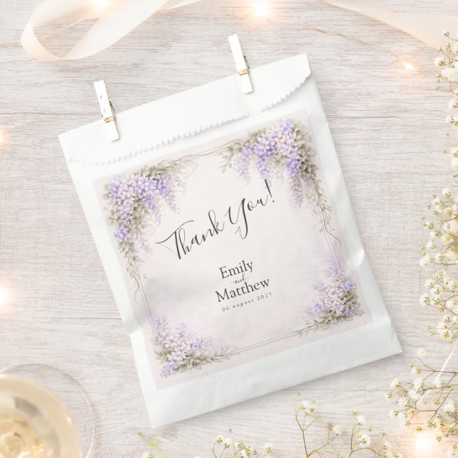 Regency Wisteria Small Wedding Favor Bags Geschenktütchen (Ausgeschnitten)