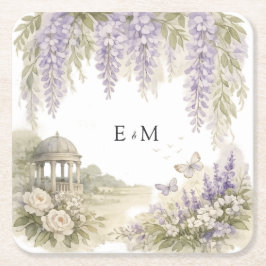 Regency Wisteria Wedding Rechteckiger Pappuntersetzer