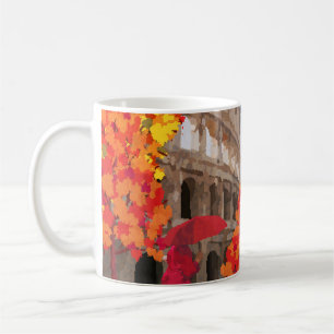 Regendurchtränktes Rom Vintage-Plakat Kaffeetasse