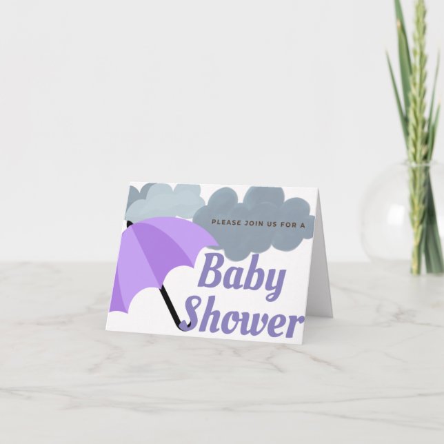 Regenduschen Kinderdusche Einladungen (Vorderseite)