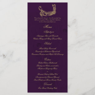 Régénération de paon dans le menu Mariage violet