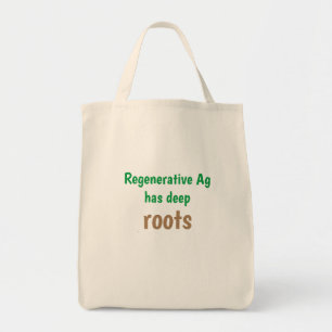 "Regenerative Ag hat tiefe Wurzeln", Naturmaterial Tragetasche