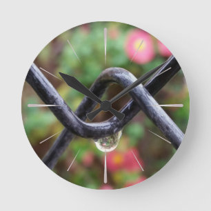 Regenfall Runde Wanduhr
