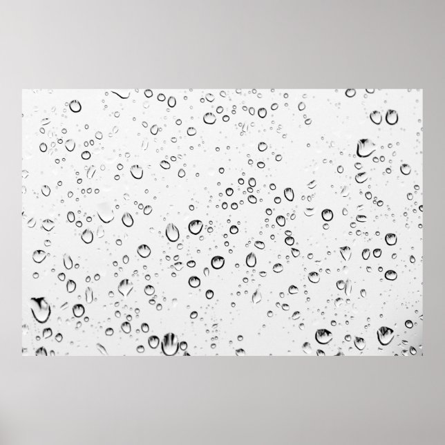 Regenfälle Regen nasse Tropfen Poster (Vorne)