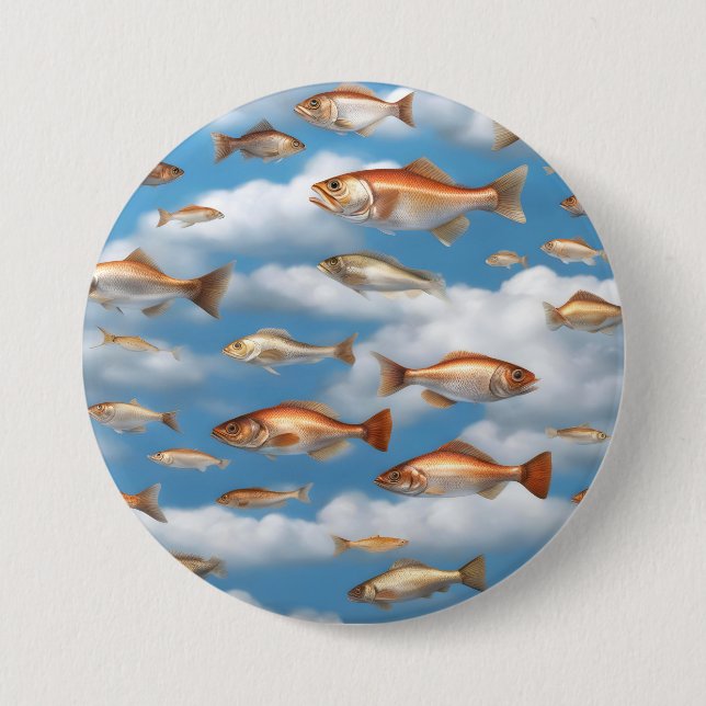 Regenfisch Button (Vorderseite)
