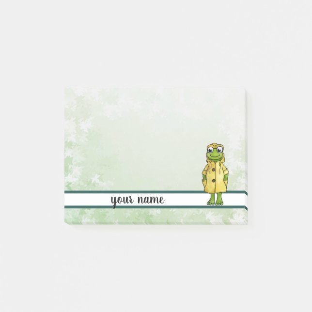 Regenfrosch Post-it Klebezettel (Vorderseite)