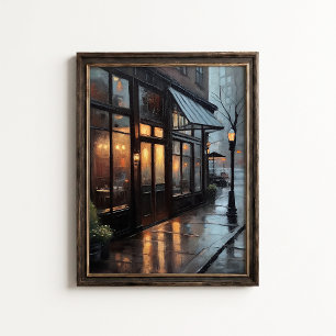 Regengasse Bistrostreet Cafe-Wandposter Poster