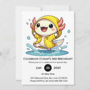 Regengeburtstag des Axolotls Einladung