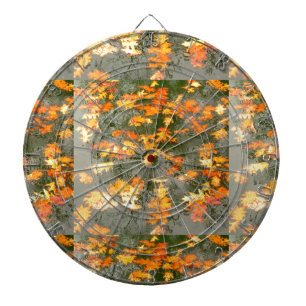 regengefallene Blätter Dartscheibe