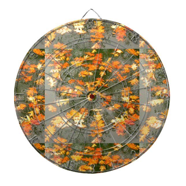 regengefallene Blätter Dartscheibe (vorne)