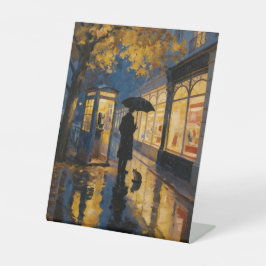 Regenkarte der Londoner Straßenkunst Sockelschild