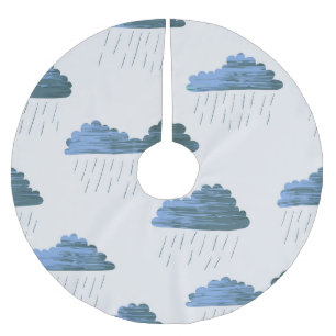 Regenmuster: Dunkle Wolken Vintag Polyester Weihnachtsbaumdecke