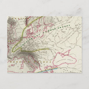 Regenmuster in Europa Postkarte