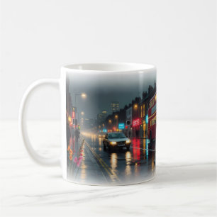 Regennacht in der Stadt Fast-Kuss Gladiolen-Tasse Kaffeetasse