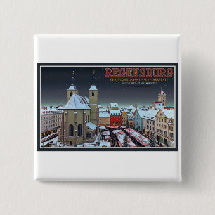Regensburg Christkindlmarkt auf dem Neupfarrplatz Button