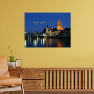 Regensburg, Deutschland - Landschaft am Abend Poster