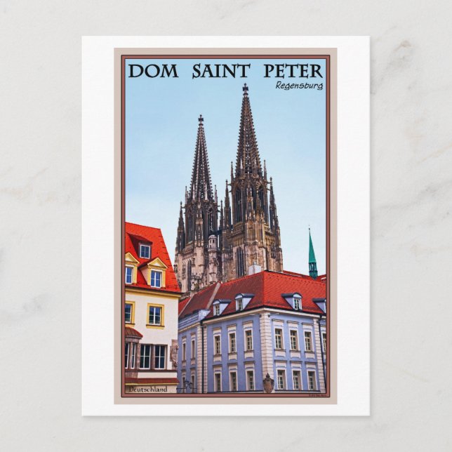 Regensburg - Kathedrale St. Peter Postkarte (Vorderseite)