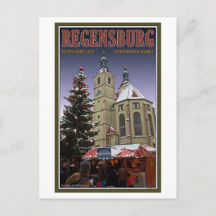 Regensburg Neupfarrplatz Feiertagspostkarte