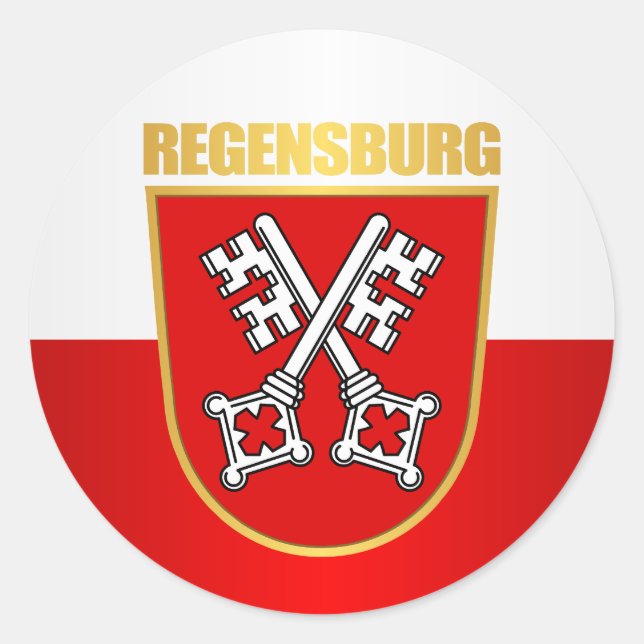 Regensburg Runder Aufkleber (Vorderseite)