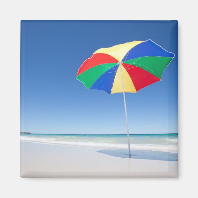 Regenschirm am Strand | Australien Magnet (Vorne)