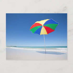 Regenschirm am Strand Australien Postkarte