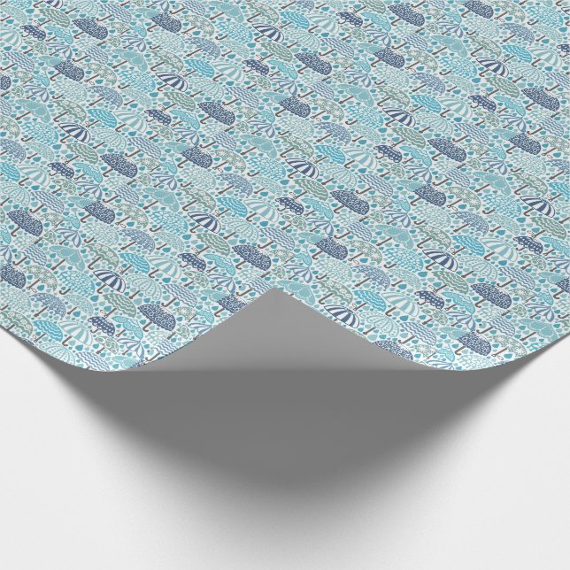 Regenschirm-Entwurfs-Packpapier Geschenkpapier (Ecke)