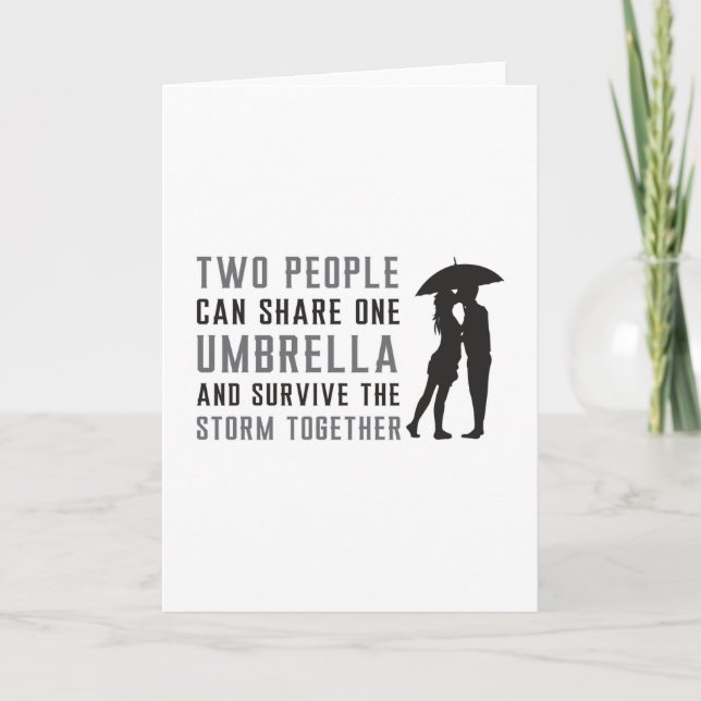 Regenschirm Raindrop Regen Wolke Wetter Geschenk I Karte (Vorderseite)