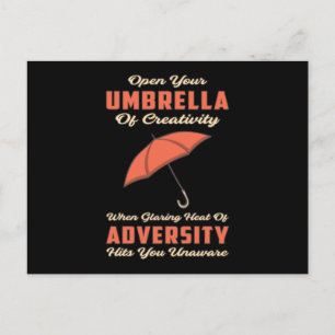 Regenschirm Regenwetter Raindrop Rainy Geschenk Postkarte