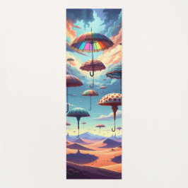 Regenschirm über der Wüste Yogamatte