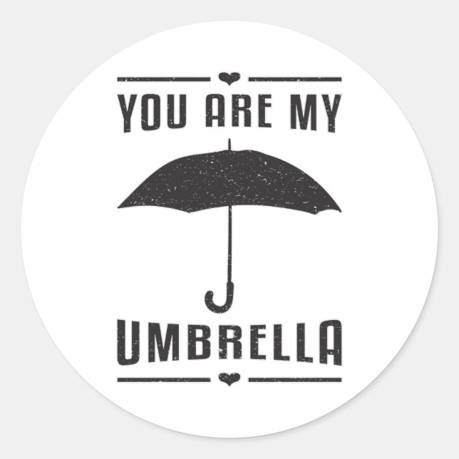 Regenschirm Wolke Wetter Raindrop Rain Geschenk Id Runder Aufkleber (Vorderseite)