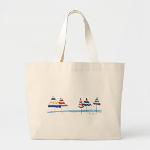 Regenschirme auf der Strand-Tasche Jumbo Stoffbeutel