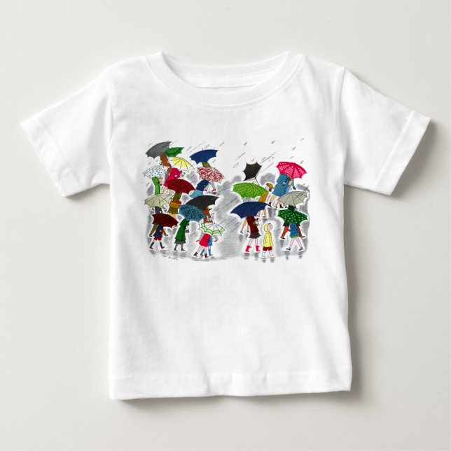 Regenschirme Baby T-shirt (Vorderseite)