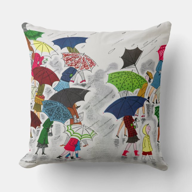 Regenschirme Kissen (Vorderseite)