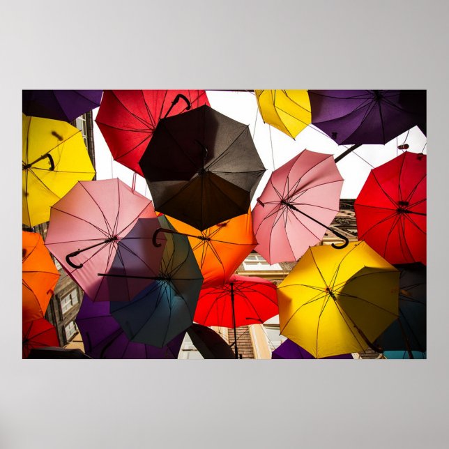 Regenschirme Poster (Vorne)
