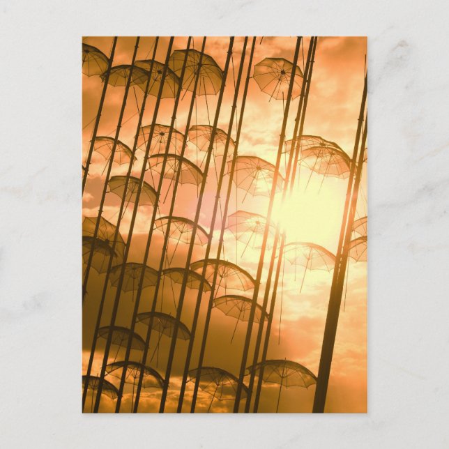 Regenschirme Postkarte (Vorderseite)