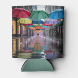 Regenschirme Regenstraße Kann Hülle Dosenkühler