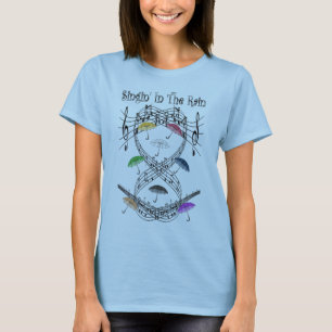 Regenschirme ~ Singin’ In The Rain ~ Tonleiter ~ T-Shirt