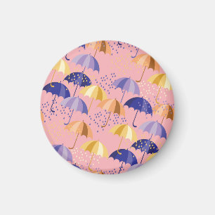Regenschirme, Tropfen, farbenfrohes nahtloses Moti Magnet