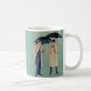 Regenschirmmänner der 1950er Jahre Kaffeetasse
