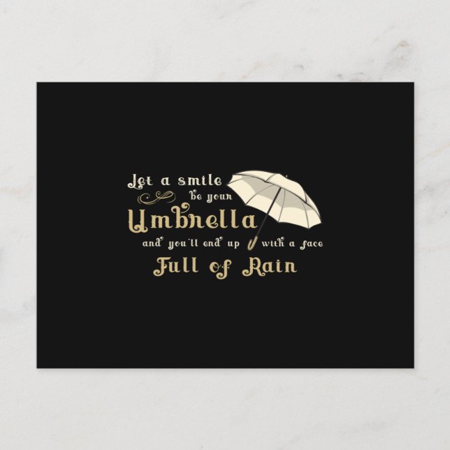 Regenschirmwolke Wetter Rain Raindrop Rainy Gesche Postkarte (Vorderseite)