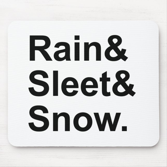 Regenschnee | Postwetterbedingungen Mousepad (Vorne)