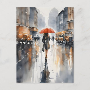 Regenstadt-Aquarellkunst Postkarte