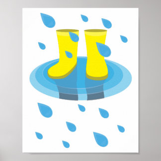 Regenstiefel Poster