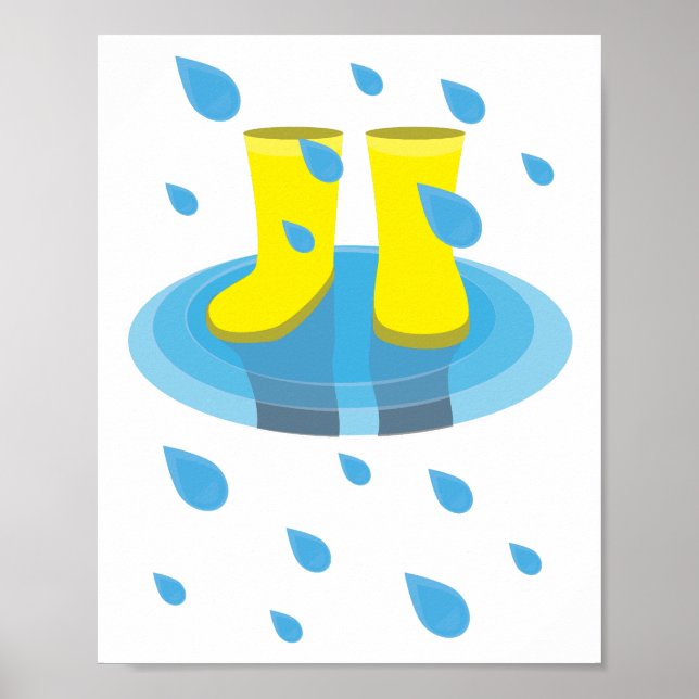 Regenstiefel Poster (Vorne)