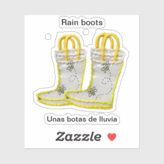 Regenstiefel/Unas botas de Luvia Aufkleber