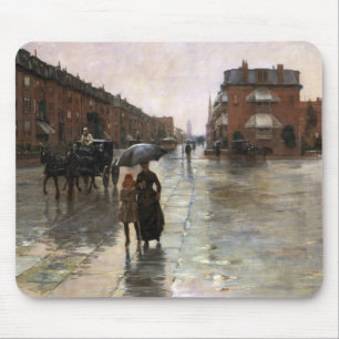 Regentag, Boston von Frederick Childe Hassam Mousepad