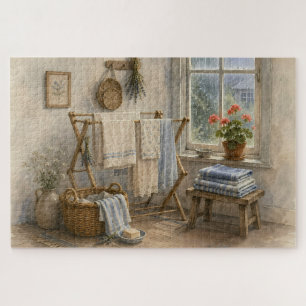 Regentag-Cottage-Wäscheraum