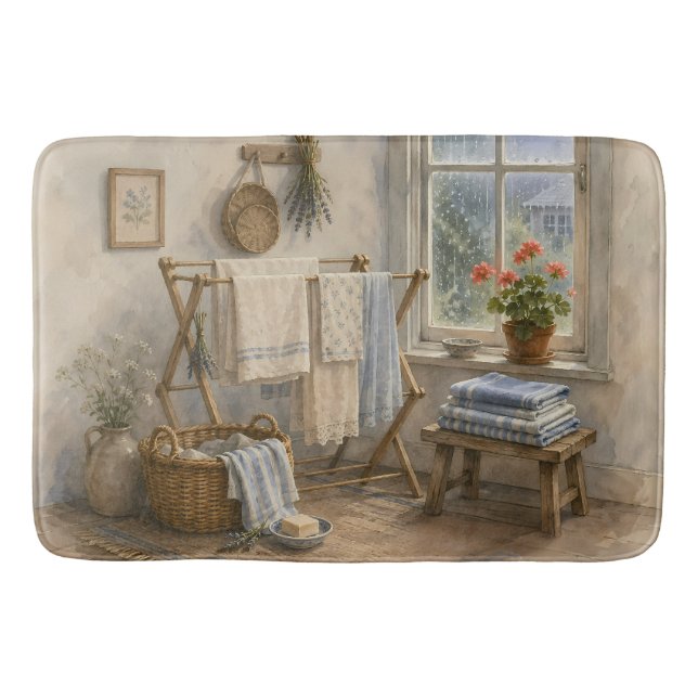 Regentag-Cottage-Wäscherei Badematte (Vorderseite)