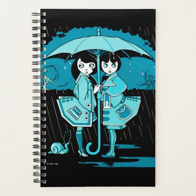 Regentag in Blau Planer (Vorderseite)